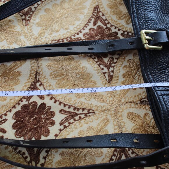 Cole Haan Pebbled Leather Large Bag Black w/Brushed Gold Hardware Lots of ROOM! - Picture 14 of 16